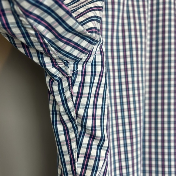 Peter Millar Seaside Finish Long Sleeve Casual Button plaid blue pink Sz Large - Picture 3 of 11